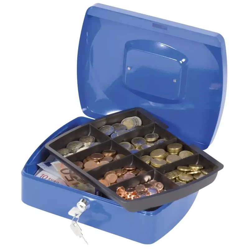 Geldkassette - 255 x 200 x 85 mm, blau