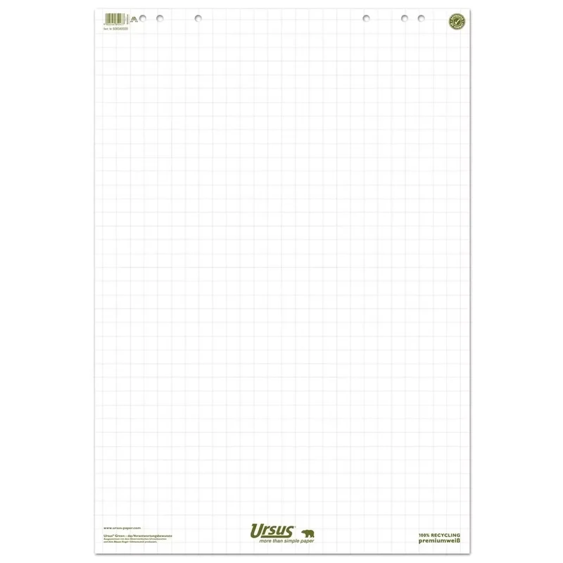 Flipchart-Block - 68 x 99 cm, kariert, 80 g/qm, 20 Blatt