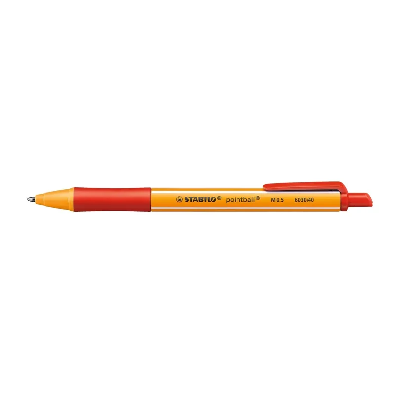Kugelschreiber pointball® - 0,5 mm, Druckmechanik, rot