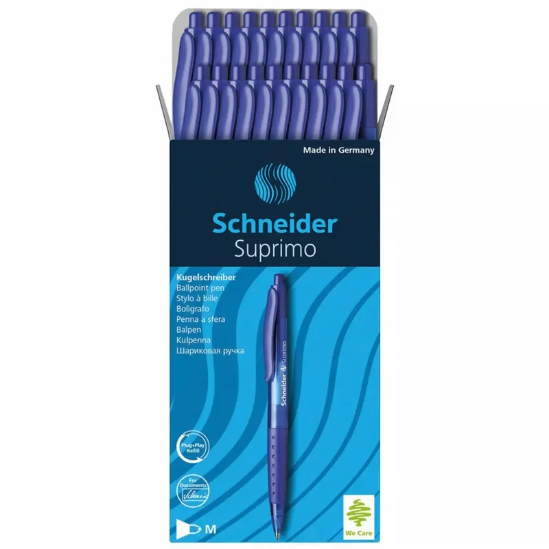 Kugelschreiber Schneider Suprimo blau, Schreibfarbe blau - 20 Stück
