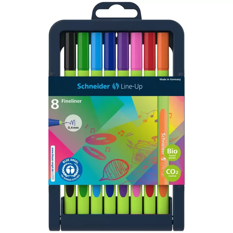 Fineliner Line-Up - 0,4 mm, 8 Stück, sortiert