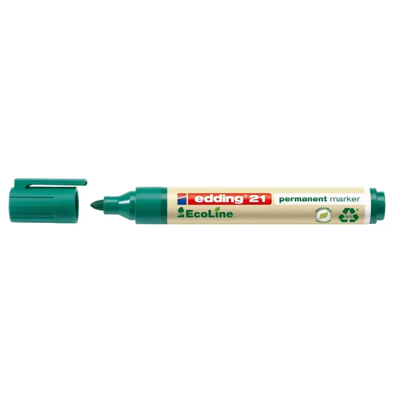 21 Permanentmarker EcoLine - 1,5 - 3 mm, grün, nachfüllbar