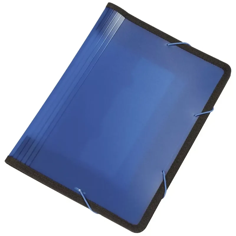 Fächermappe - 13 Taschen, 250 Blatt, PP, transluzent blau