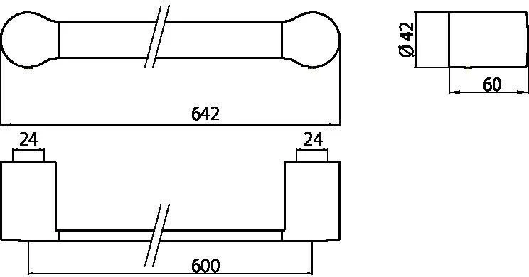 EMCO Badetuchhalter fino 600 mm Chrom – Wandmontage mit verdeckter Befestigung