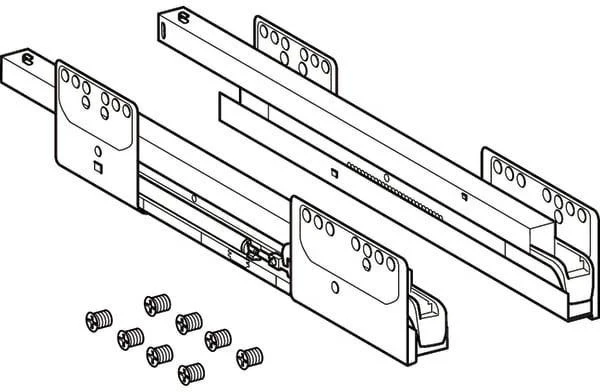 GEBERIT Schubladenschienen-Set 35 cm für Acanto Schubkästen