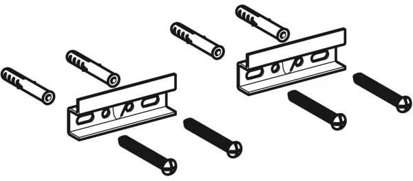 GEBERIT Aufhängeplatten Befestigungs Set für Spiegelschrank – 2 Stück, passend zu Acanto