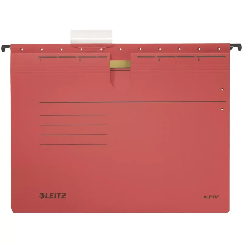 1984 Hängehefter ALPHA® - kfm. Heftung, Pendarec-Karton, 5 Stück, rot