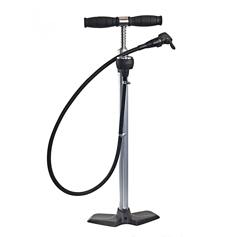 Pumpe Deluxe von SKS, mit Stahlschlauch und Edelstahl-Pumpenkolben, für ibombo Fahrrad-Reparaturstation