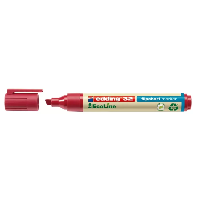 32 Flipchartmarker EcoLine - nachfüllbar, 1 - 5 mm, rot