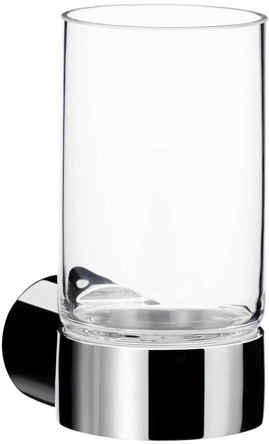 EMCO Glashalter FINO 00100 – Kristallglas klar mit verchromter Wandhalterung