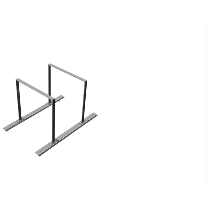 Fahrradanlehnbügel Reihenanlage Stahlrohr 50x12 mm, 2 Einstellplätze