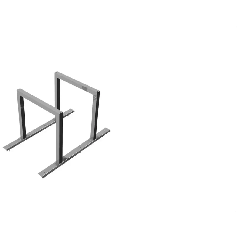 Fahrradanlehnbügel Reihenanlage Stahlrohr 60x60 mm, 2 Einstellplätze