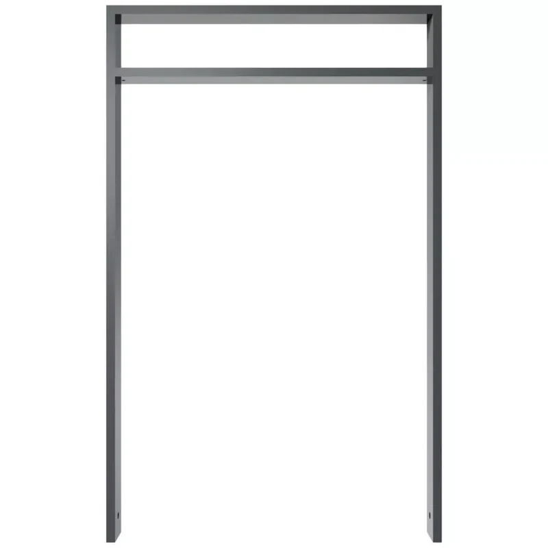 Anlehnbügel aus Vierkantrohr 80x20 mm, zum Einbetonieren, verzinkt, zum Einbetonieren, DB 703, mit Querholm (kleiner Abstand)