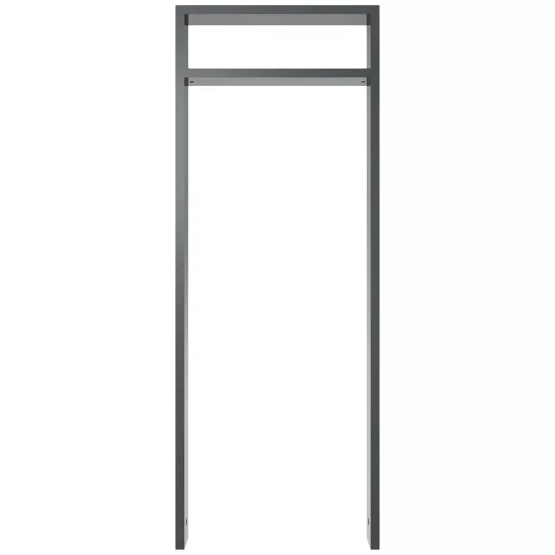 Anlehnbügel aus Vierkantrohr 80x20 mm, verzinkt, zum Einbetonieren, DB 703 mit Querholm (kleiner Abstand), zum Einbetonieren