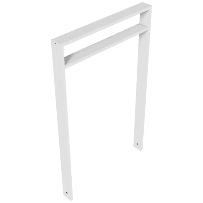 Anlehnbügel aus Vierkantrohr 80x20 mm, zum Einbetonieren, verzinkt, zum Einbetonieren, mit Querholm (kleiner Abstand)