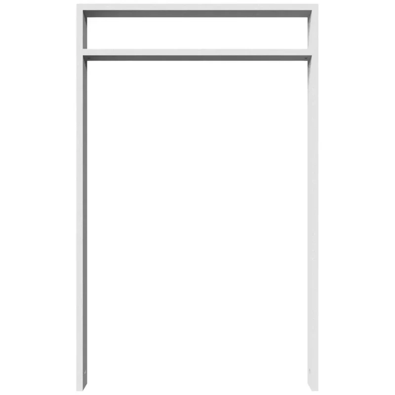 Anlehnbügel aus Vierkantrohr 80x20 mm, zum Einbetonieren, verzinkt, zum Einbetonieren, mit Querholm (kleiner Abstand)