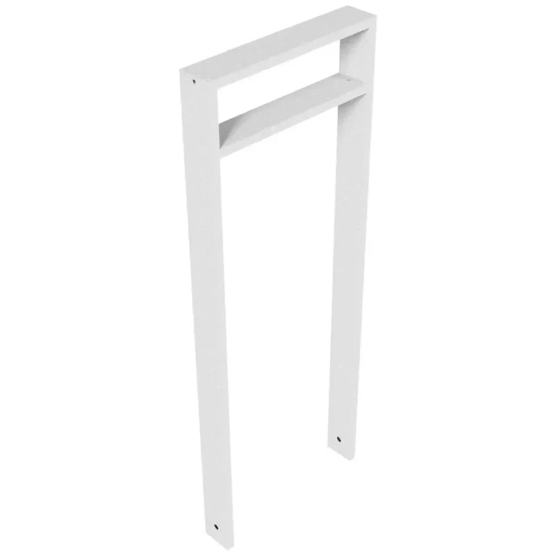 Anlehnbügel aus Vierkantrohr 80x20 mm, verzinkt, zum Einbetonieren mit Querholm (kleiner Abstand), zum Einbetonieren