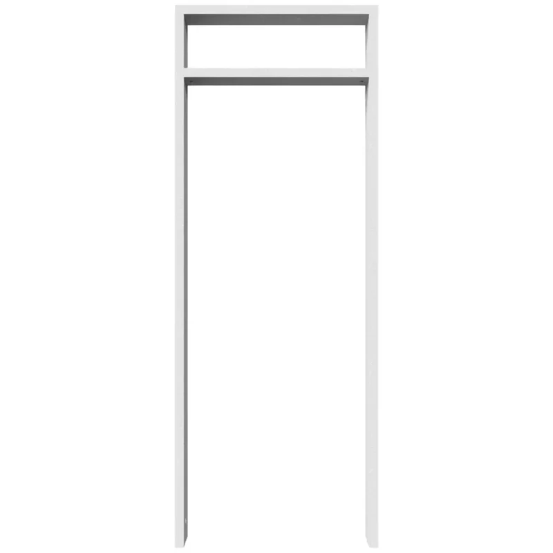 Anlehnbügel aus Vierkantrohr 80x20 mm, verzinkt, zum Einbetonieren mit Querholm (kleiner Abstand), zum Einbetonieren