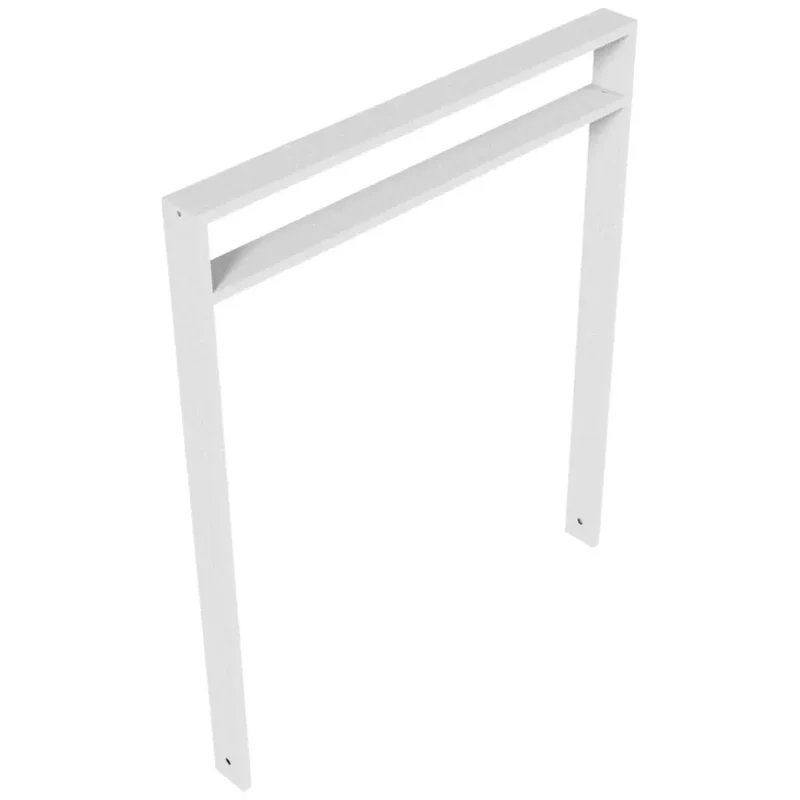 Anlehnbügel aus Vierkantrohr 80x20x1200 mm, zum Einbetonieren, verzinkt, zum Einbetonieren mit Querholm (kleiner Abstand)