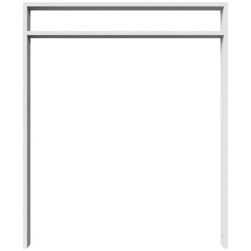 Anlehnbügel aus Vierkantrohr 80x20x1200 mm, zum Einbetonieren, verzinkt, zum Einbetonieren mit Querholm (kleiner Abstand)