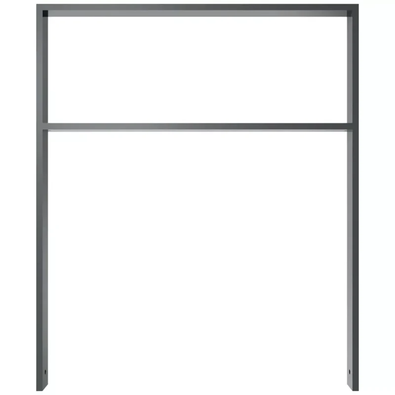 Anlehnbügel aus Vierkantrohr 80x20 mm, zum Einbetonieren, verzinkt, zum Einbetonieren, DB 703, mit Querholm