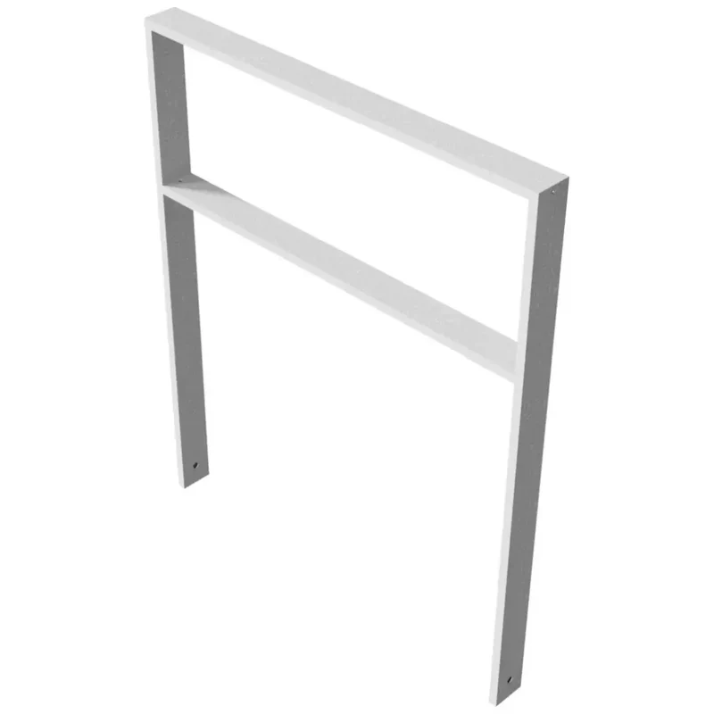 Anlehnbügel aus Vierkantrohr 80x20 mm, zum Einbetonieren, verzinkt, zum Einbetonieren, mit Querholm