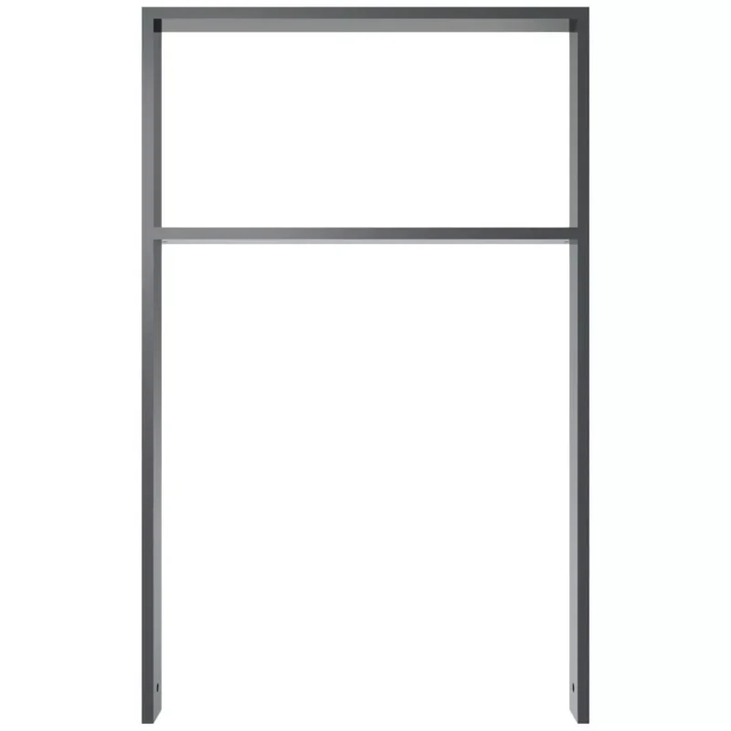 Anlehnbügel aus Vierkantrohr 80x20 mm, verzinkt, zum Einbetonieren, DB 703 mit Querholm, zum Einbetonieren