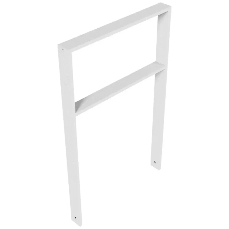 Anlehnbügel aus Vierkantrohr 80x20 mm, verzinkt, zum Einbetonieren mit Querholm, zum Einbetonieren