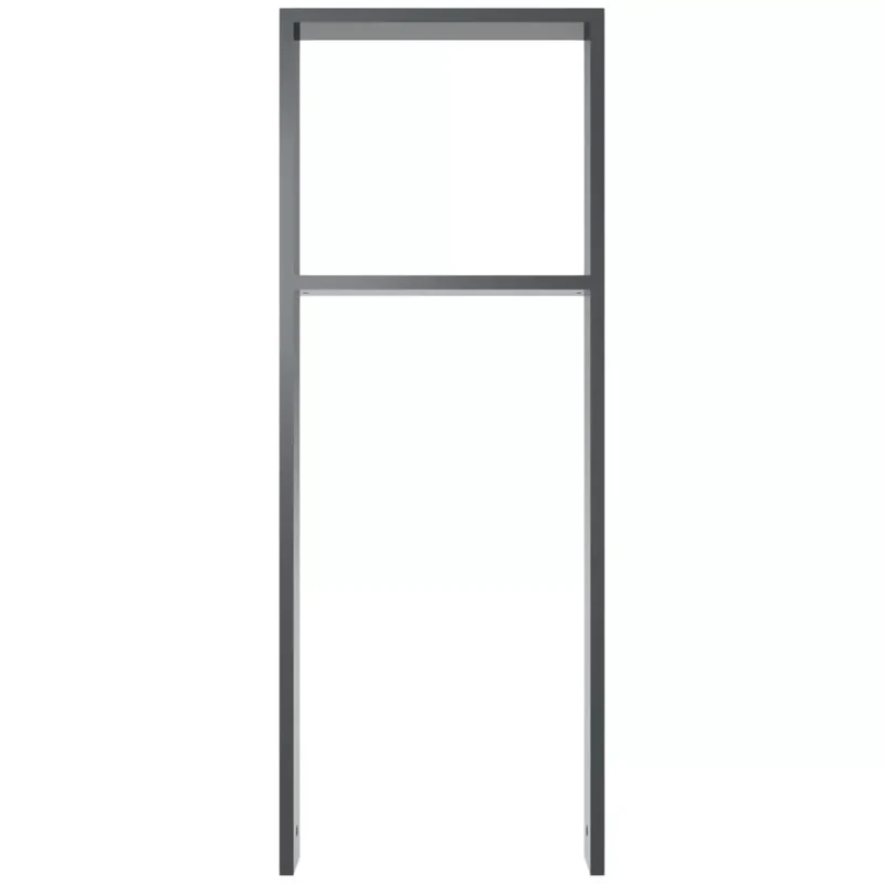 Anlehnbügel aus Vierkantrohr 80x20x1200 mm, zum Einbetonieren, verzinkt, zum Einbetonieren, DB 703 mit Querholm