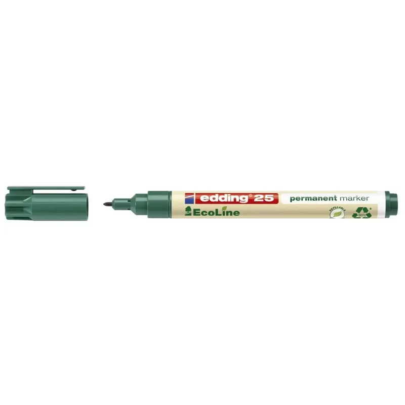 25 Permanentmarker EcoLine - 1 - 5 mm, grün, nachfüllbar