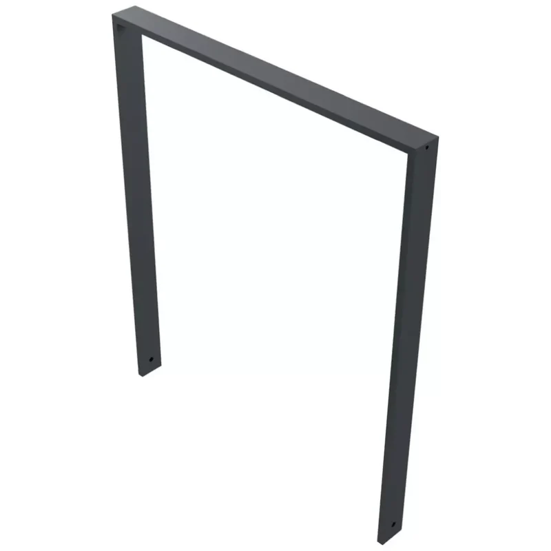 Anlehnbügel aus Vierkantrohr 80x20 mm, zum Einbetonieren, verzinkt, zum Einbetonieren, DB 703, ohne Querholm