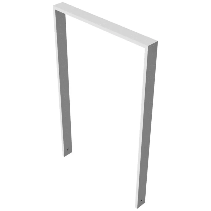 Anlehnbügel aus Vierkantrohr 80x20 mm, verzinkt, zum Einbetonieren, ohne Querholm, zum Einbetonieren