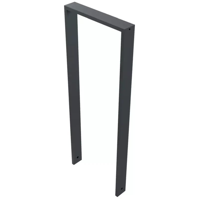 Anlehnbügel aus Vierkantrohr 80x20 mm Höhe 1,2 m zum Einbetonieren, verzinkt, zum Einbetonieren, DB 703, ohne Querholm