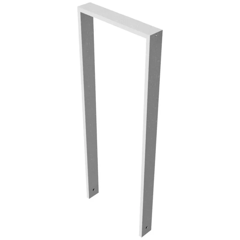 Anlehnbügel aus Vierkantrohr 80x20 mm, Breite 450 mm, zum Einbetonieren, verzinkt, zum Einbetonieren, ohne Querholm
