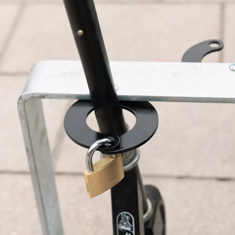 Scooter-Parker, 5 Einstellplätze, feuerverzinkt, H 400 x B 800 x T 70 mm, zum Aufdübeln