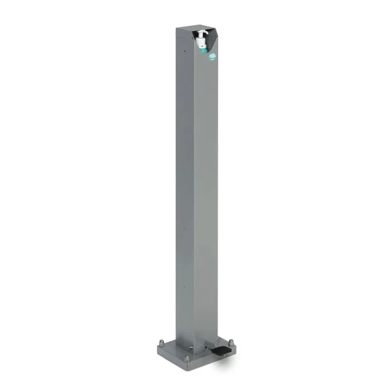 Handdesinfektionsspender HDS 120 mit Pedal ohne Flasche Silber