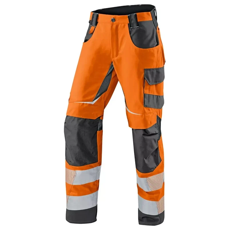 Warnschutz-Sommer-Bundhose Reflectiq, Farbe warnorange/anthrazit, Gr.52