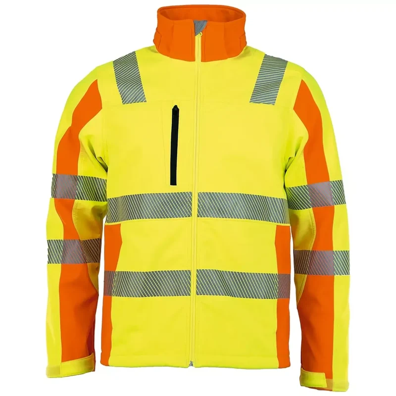 Warnschutz-Softshelljacken Prevent Farbe warngelb/warnorange, Gr.3XL