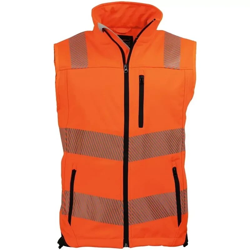 Warnschutz-Softshellwesten Prevent Farbe warnorange/schwarz,Gr.4XL