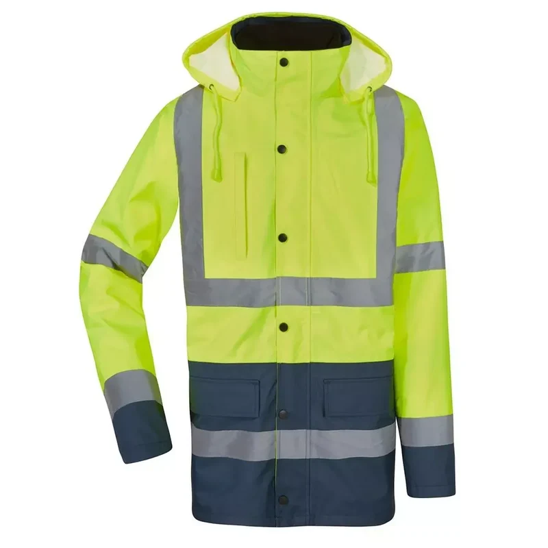 Warnschutz-Parka 4-in-1, Farbe leuchtgelb/blau, Gr. L