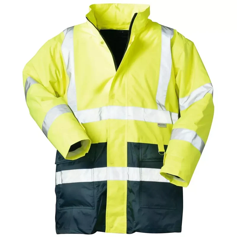 Warnschutz-Parka 2 in 1 Sebastian, Farbe HiVis gelb/marine,Gr.M