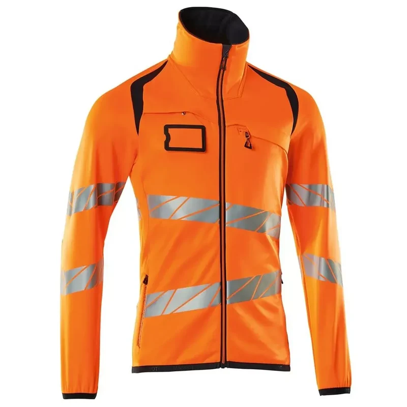 Warnschutz-Fleecejacke Accelerate Safe, Farbe HiVis orange/schwarzblau, Gr. 3XL