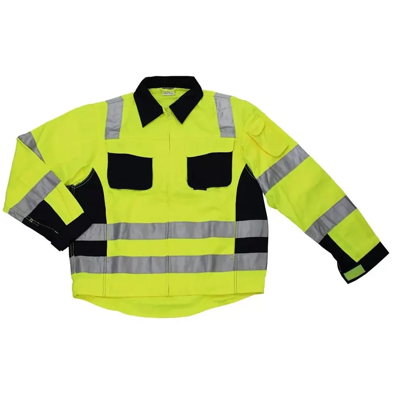 Warnschutz-Bundjacke zweifarbig, Farbe warngelb/marine, Gr. 3XL