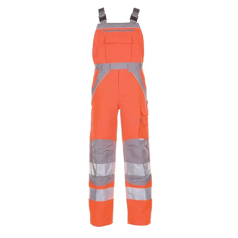Warnschutz-Latzhose Plaline, Farbe orange/zink, Gr. 52
