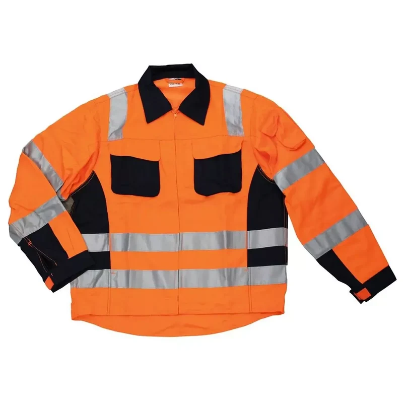 Warnschutz-Bundjacke zweifarbig, Farbe warnorange/marine, Gr. 3XL