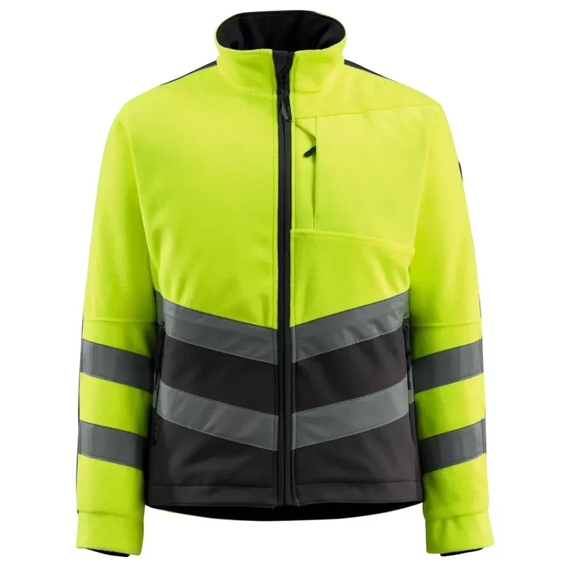 Warnschutz-Fleecejacken Sheffield, Farbe HiVis gelb/dunkelanthrazit, Gr.XL