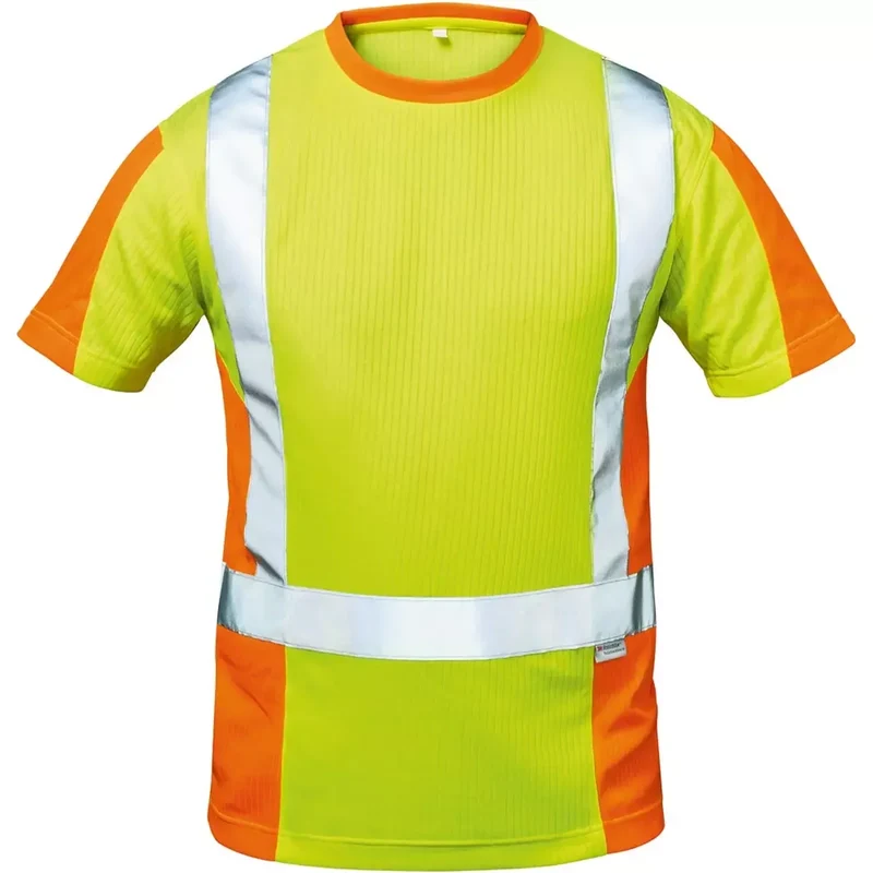 Warnschutz T-Shirt Utrecht, Größe XXL, gelb/orange, 75 Polyester/25 Baumwolle