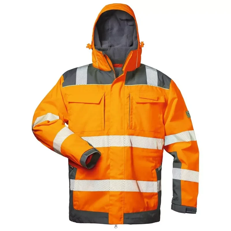 Warnschutzjacke Niklas, FarbeHiVis orange/grau, Gr.3XL
