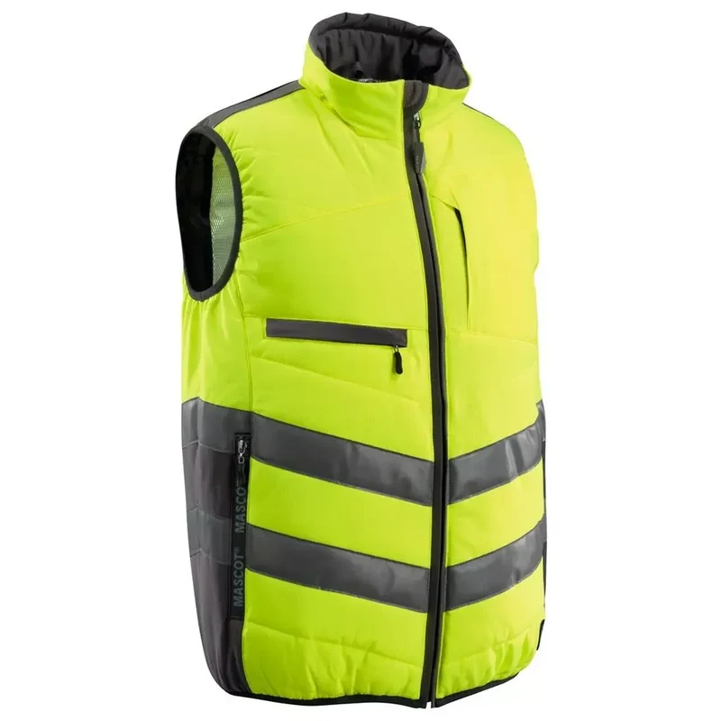 Thermo-Warnschutzwesten Grimsby, Farbe HiVis gelb/dunkelanthrazit, Gr.XL