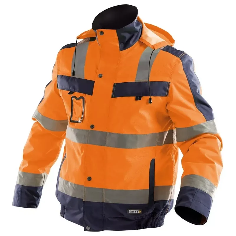Warnschutz-Winterjacke Lima, Farbe Farbe neonorange/dunkelblau, Gr. 2XL